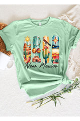 US3001P-E3061NM New Mexico State Brushstroke Graphic Plus Tee $16