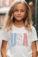 US3001Y-E3481Z USA Retro Kids Graphic Tee $11