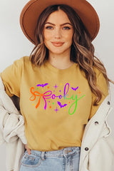 US3001-E3109 Spooky Halloween Graphic Tee $12.5