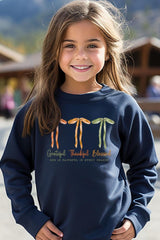 UL180B-E3111Z Grateful Thankful Blessed Kids Graphic Sweatshirt $20