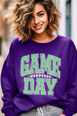 UL180-E3128 Green Gingham Game Day Graphic Sweatshirt $20