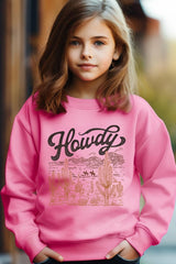 UL180B-E3095Z Howdy Desert Western Kids Graphic Sweatshirt $20
