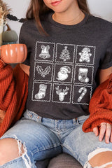 US3001P-E3215 Christmas Icons Graphic Plus Tee $16