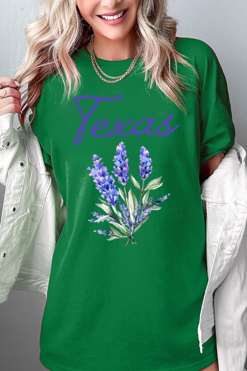5000P-E3060 Texas Bluebonnet Graphic Plus Heavy Cotton Tee $12.75