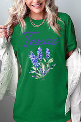 5000P-E3060 Texas Bluebonnet Graphic Plus Heavy Cotton Tee $12.75