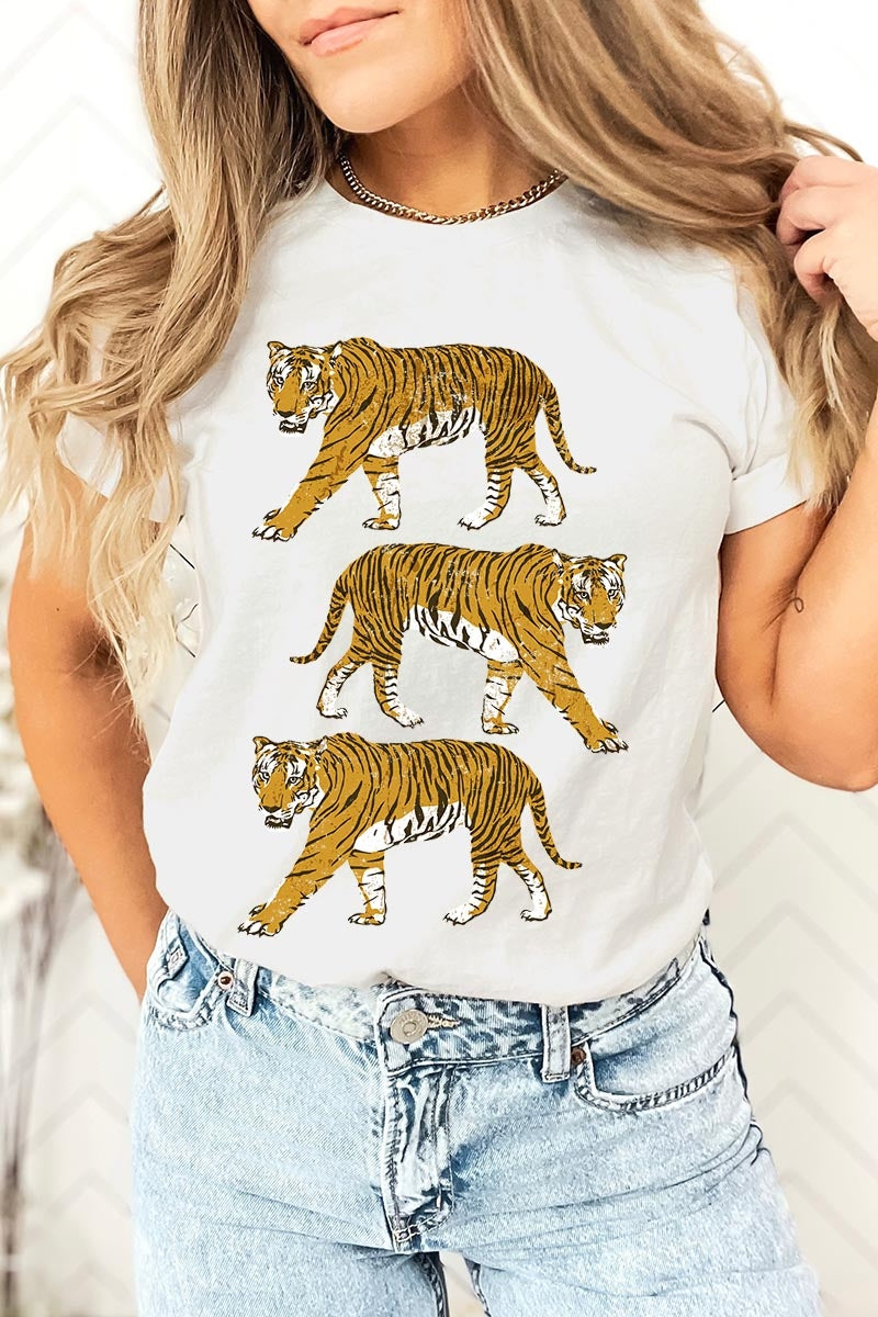 US3001P-E3104 Retro Tigers Graphic Plus Tee $16
