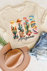 US3001-E3061AZ Arizona State Brushstroke Graphic Tee $12.5