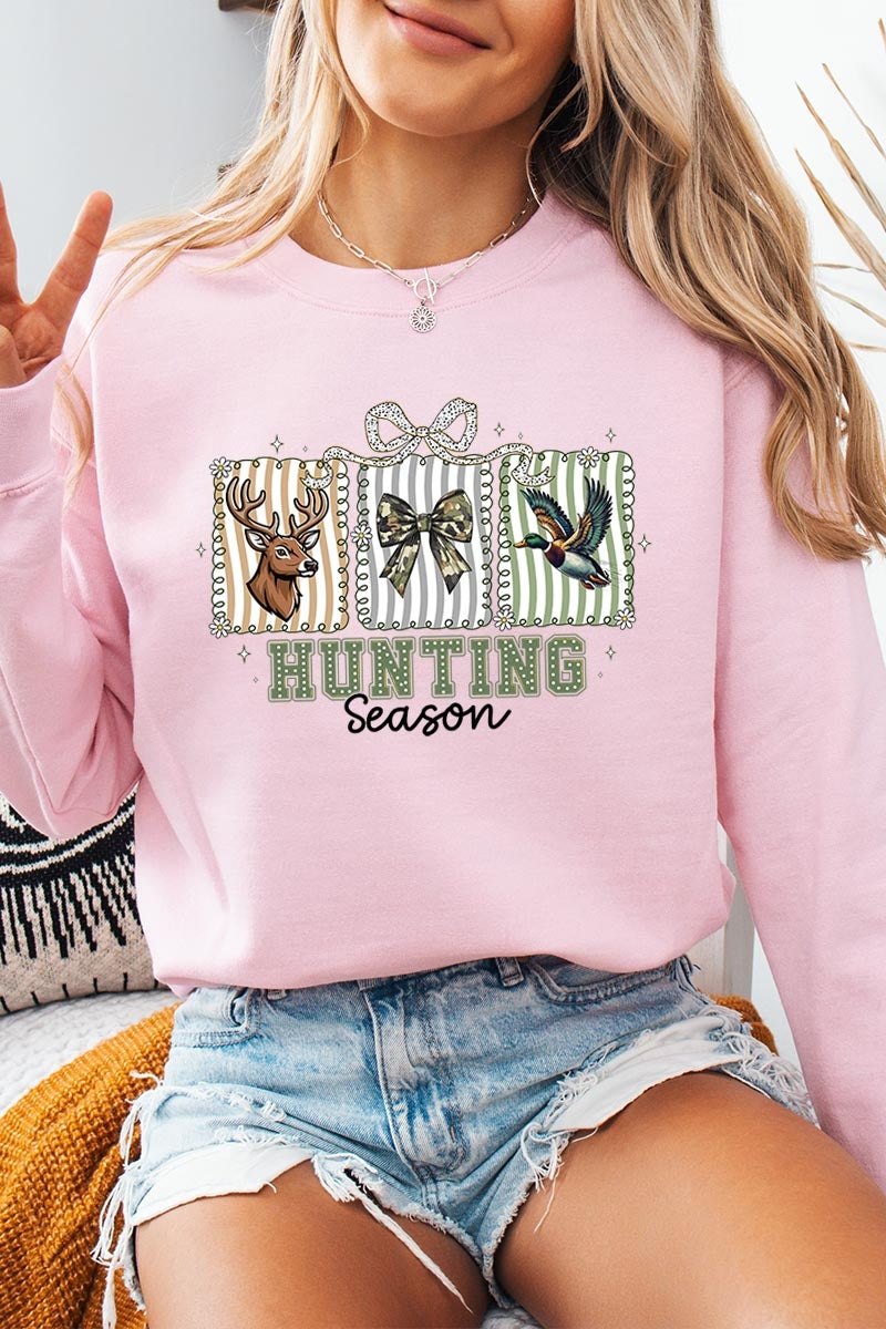UL180P-E3192 Deer & Duck Hunting Season Graphic Plus Sweatshirt $25