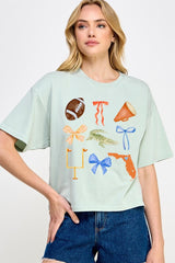 CTS-E3078 Florida Football Graphic Relaxed Crop Top $11