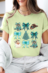 US3001-E3180 Western Christmas Graphic Tee $12.5