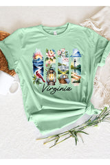 US3001-E3061VA Virginia State Brushstroke Graphic Tee $12.5