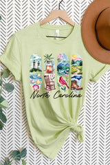 US3001-E3061NC North Carolina State Brushstroke Graphic Tee $12.5