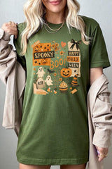US3001P-E3084 Halloween collage Graphic Plus Tee $16