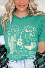 US3001-E3097 Cowgirl Country Music Graphic Tee $12.5