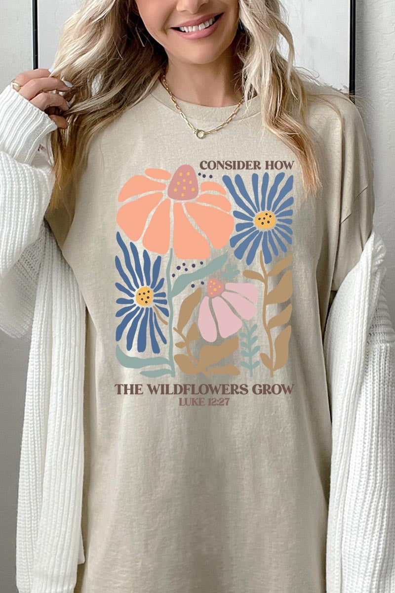 5000P-E3067 Consider the Wildflowers Graphic Plus Tee $12.75