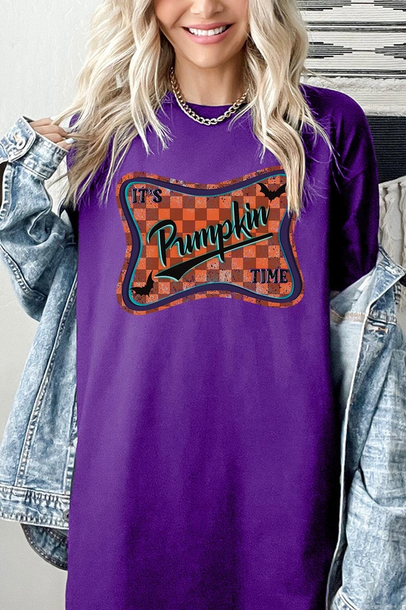 5000-E3144 Itu2019s pumpkin time Graphic Heavy Cotton Tee $9