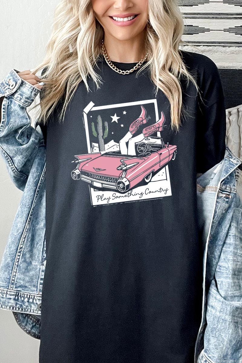 5000-E3098 Play Something Country Graphic Heavy Cotton Tee $9