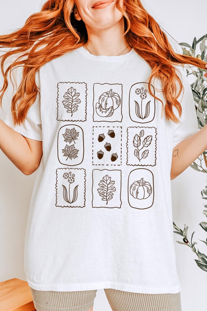 5000-E3101 Autumn Graphic Heavy Cotton Tee $9
