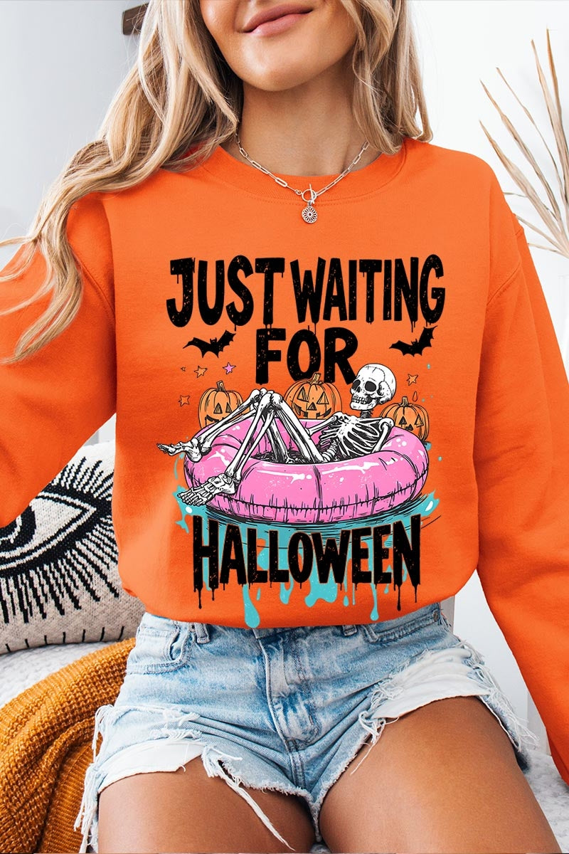UL180P-E3138 Just Waiting For Halloween Graphic Plus Sweatshirt $25