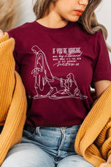 US3001-E3075 If Youu2019re Hanging On Faith Line Art Graphic Tee $12.5