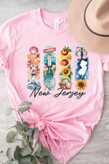 US3001P-E3061NJ New Jersey State Brushstroke Graphic Plus Tee $16
