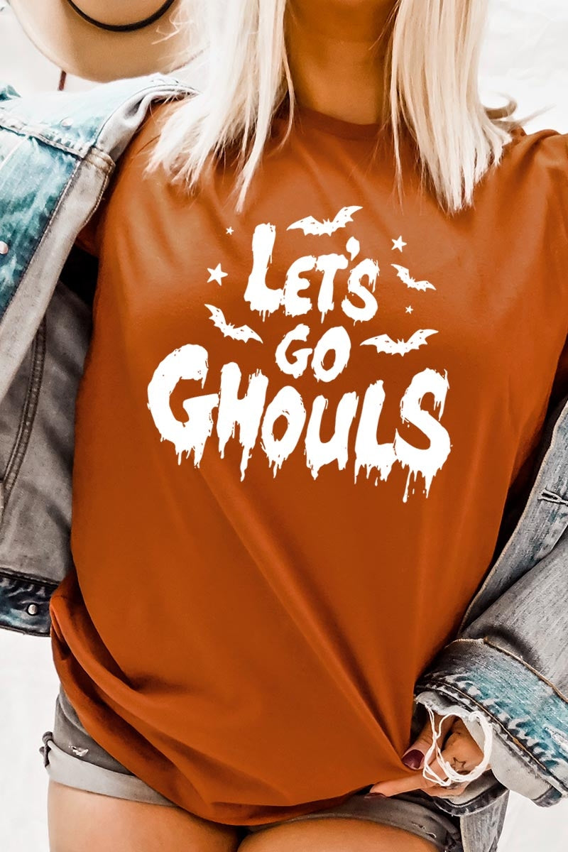 US3001-E3159 Letu2019s Go Ghouls Graphic Tee $12.5