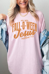 5000-E3143 Are You Fall O Ween Jesus Graphic Heavy Cotton Tee $9