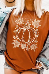 US3001-E3162 Fall Pumpkin Graphic Tee $12.5