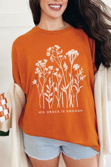 5000-E3146 Christian Wildflower Graphic Heavy Cotton Tee $9