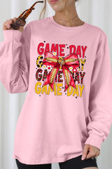 UL240P-E3091 Red Yellow Football Bow Plus Long Sleeve Tee $17