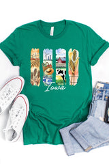 US3001P-E3061IA Iowa State Brushstroke Graphic Plus Tee $16