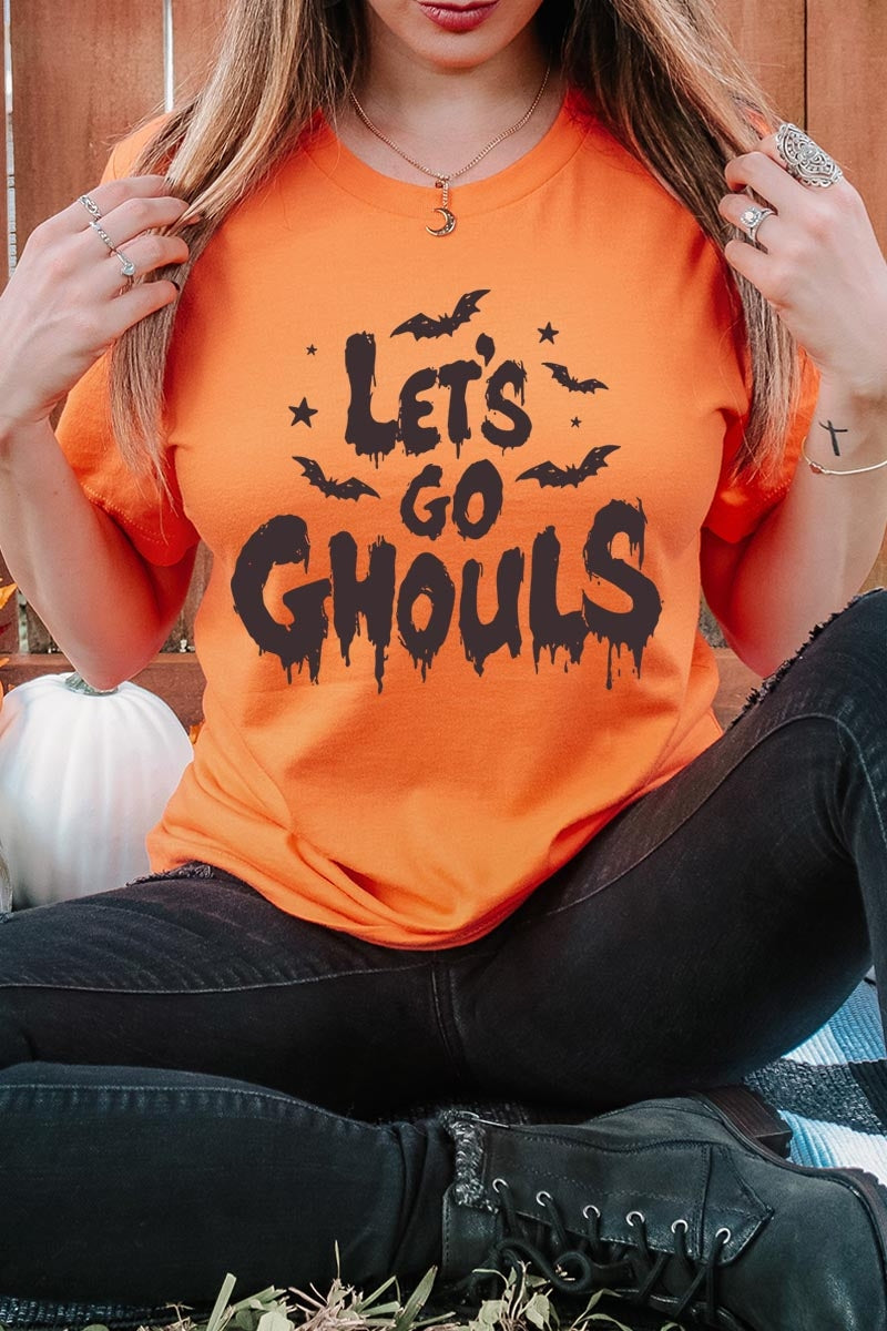 US3001-E3159 Letu2019s Go Ghouls Graphic Tee $12.5