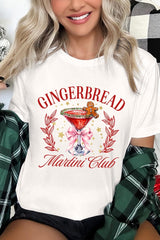 US3001P-E3216 Gingerbread Martini Club Graphic Plus Tee $16