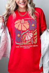 5000-E3067 Consider the Wildflowers Graphic Heavy Cotton Tee $9