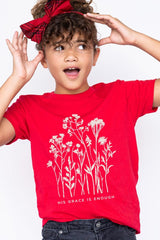 US3001Y-E3146Z Christian Wildflower Kids Graphic Tee $11