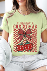 US3001P-E3196 Cherry Ornament Christmas Graphic Plus Tee $16