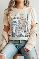 US3001-E3188 Ski Doodle Graphic Tee $12.5