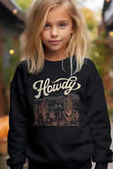UL180B-E3095Z Howdy Desert Western Kids Graphic Sweatshirt $20