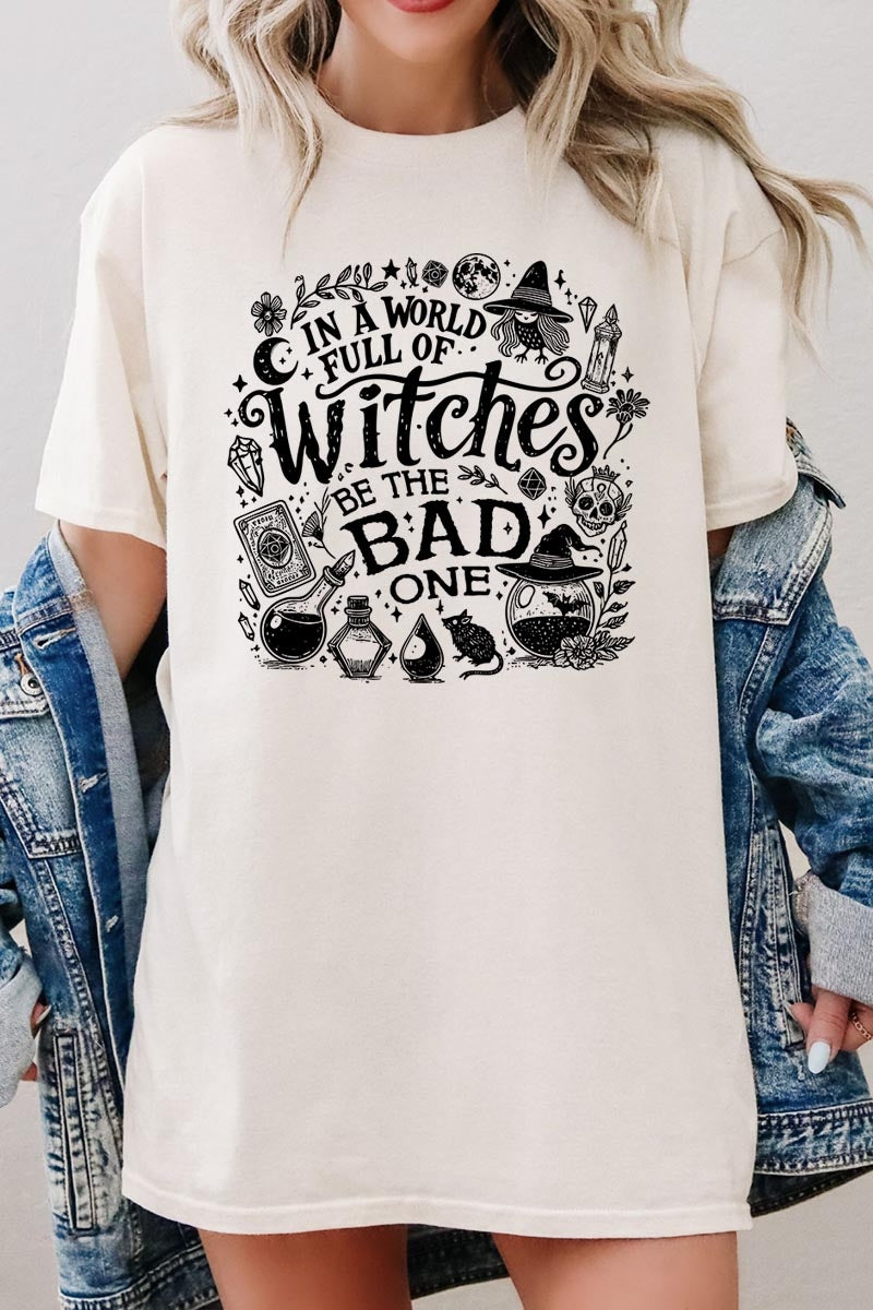 5000-E3139 In a World of Witches Graphic Heavy Cotton Tee $9