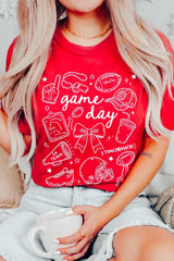 US3001-E3081 Football Doodles Graphic Tee $12.5