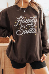 UL180P-E3199 Howdy Santa Graphic Plus Sweatshirt $25
