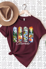 US3001-E3061CO Colorado State Brushstroke Graphic Tee $12.5