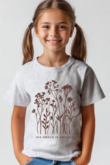 US3001Y-E3146Z Christian Wildflower Kids Graphic Tee $11