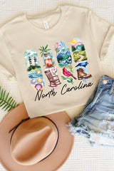 US3001-E3061NC North Carolina State Brushstroke Graphic Tee $12.5