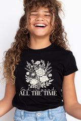 US3001Y-E3116Z God Is Good Floral Kids Graphic Tee $11
