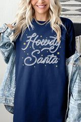5000-E3199 Howdy Santa Graphic Heavy Cotton Tee $9