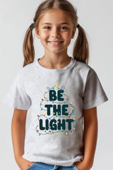 US3001Y-E3202Z Be the Light Christmas Kids Graphic Tee $11