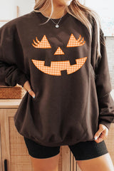 UL180-E3148 Cute Pumpkin Halloween Graphic Sweatshirt $20