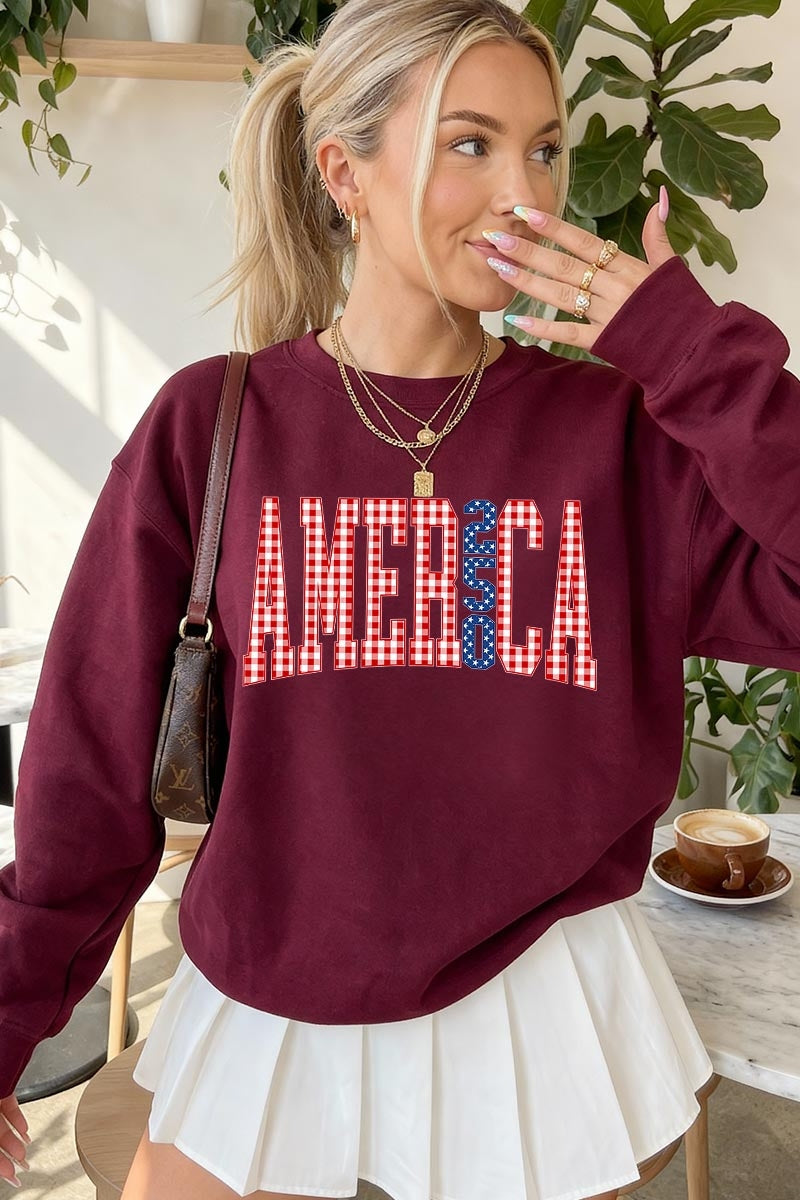 UL180-E3468 God Bless USA Graphic Sweatshirt $20