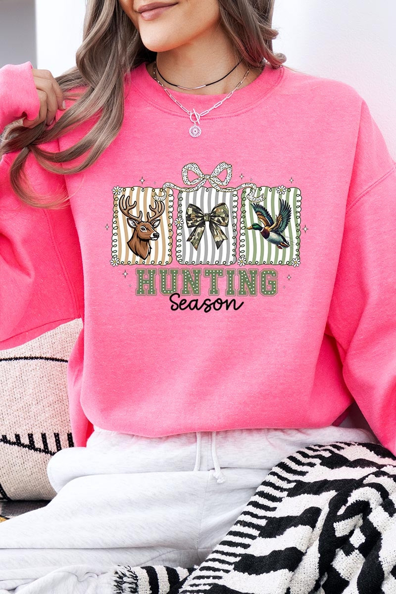 UL180P-E3192 Deer & Duck Hunting Season Graphic Plus Sweatshirt $25